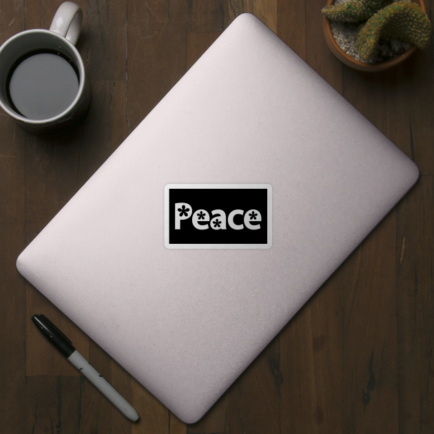Peace typographic logo design by BL4CK&WH1TE 
